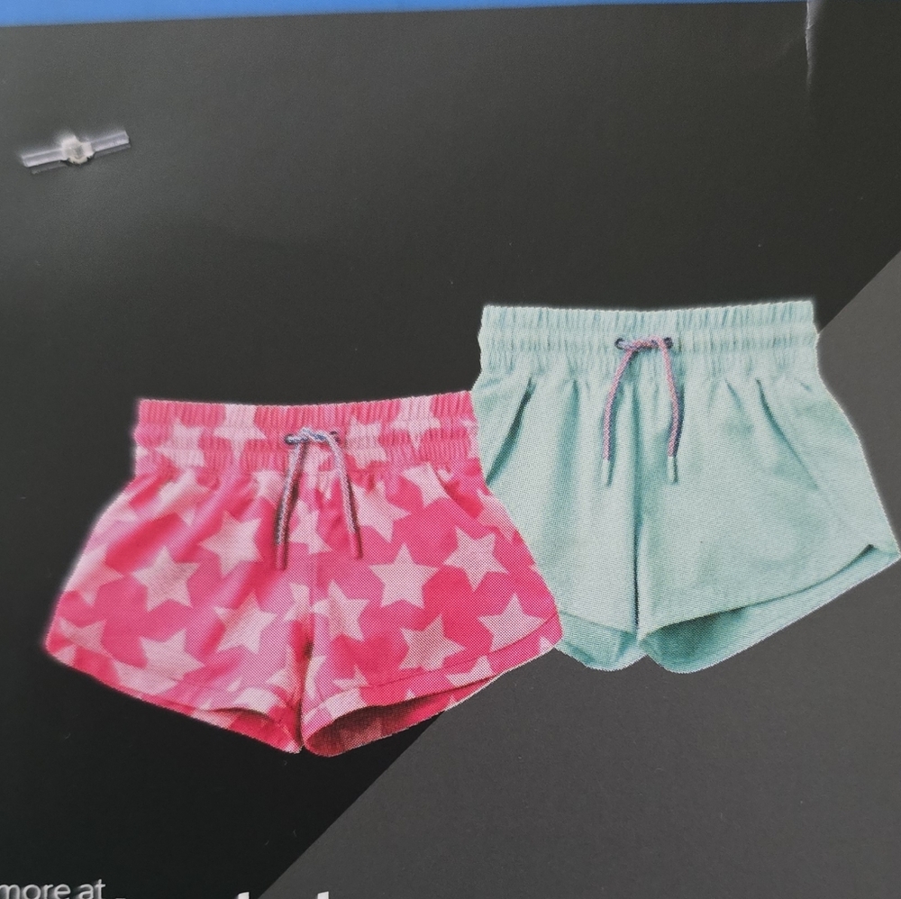 Two Pack Of Girls Active Athletic Shorts